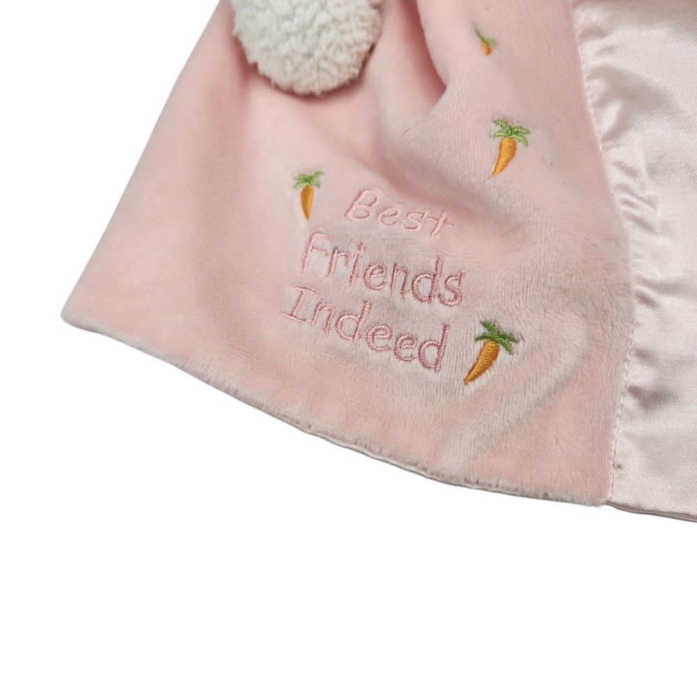 Bunnies By The Bay Blossom Bunny Buddy Blanket Lovey Security Blanket Pink Plush - Picture 2 of 11